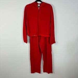 Nike vintage silver tag lounge set loungewear athleisure red Jacket & Pant Suit